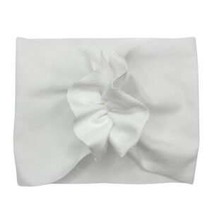 Opaska turban - motylek - ecru