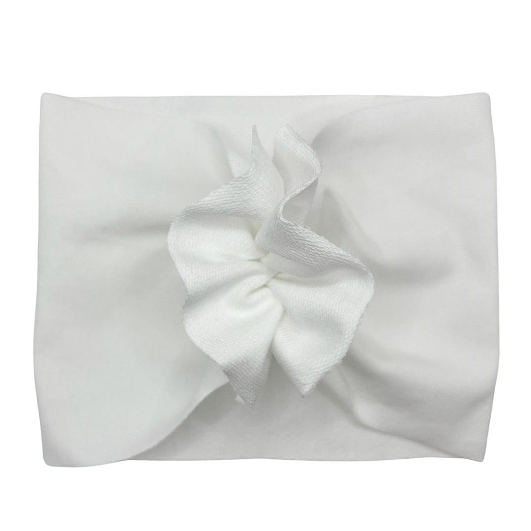 Opaska turban - motylek - ecru