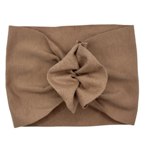 Opaska turban - motylek - brązowa