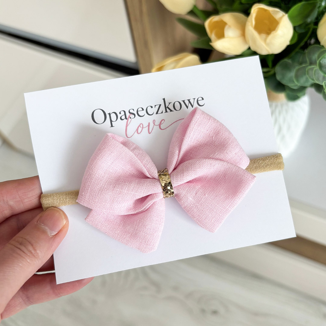 Opaska Lili - jasny róż- len