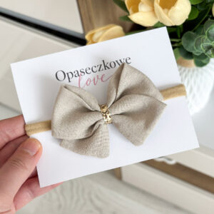 Opaska Lili - chłodny beż- len
