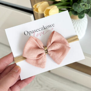 Opaska Lili - brzoskwiniowa- len